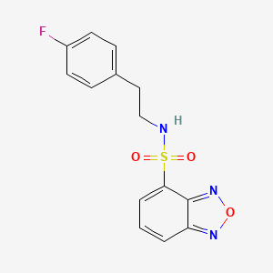 molecular formula C14H12FN3O3S B4837096 N-[2-(4-fluorophenyl)ethyl]-2,1,3-benzoxadiazole-4-sulfonamide 
