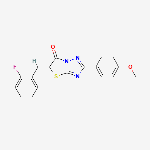 5-(2-fluorobenzylidene)-2-(4-methoxyphenyl)[1,3]thiazolo[3,2-b][1,2,4]triazol-6(5H)-one