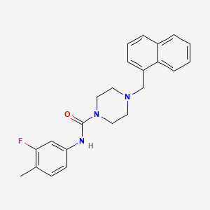 molecular formula C23H24FN3O B4837105 N-(3-fluoro-4-methylphenyl)-4-(1-naphthylmethyl)-1-piperazinecarboxamide 