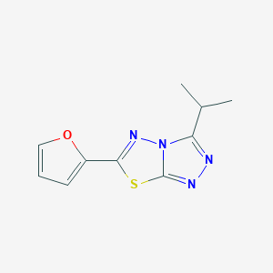 molecular formula C10H10N4OS B4837119 6-(2-furyl)-3-isopropyl[1,2,4]triazolo[3,4-b][1,3,4]thiadiazole 