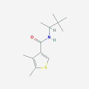 molecular formula C13H21NOS B4837193 4,5-dimethyl-N-(1,2,2-trimethylpropyl)-3-thiophenecarboxamide 