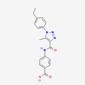 4-({[1-(4-ethylphenyl)-5-methyl-1H-1,2,3-triazol-4-yl]carbonyl}amino)benzoic acid