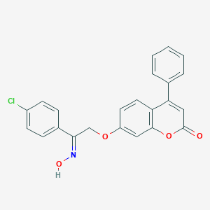 molecular formula C23H16ClNO4 B483725 7-[2-(4-chlorophenyl)-2-(hydroxyimino)ethoxy]-4-phenyl-2H-chromen-2-one CAS No. 385393-30-6