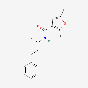 molecular formula C17H21NO2 B4837255 2,5-dimethyl-N-(1-methyl-3-phenylpropyl)-3-furamide 