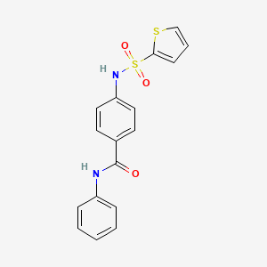 molecular formula C17H14N2O3S2 B4837270 N-phenyl-4-[(2-thienylsulfonyl)amino]benzamide 