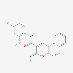 molecular formula C22H18N2O4 B4837283 N-(2,4-dimethoxyphenyl)-3-imino-3H-benzo[f]chromene-2-carboxamide 