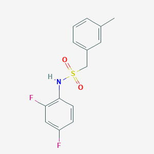 molecular formula C14H13F2NO2S B4837305 N-(2,4-difluorophenyl)-1-(3-methylphenyl)methanesulfonamide 