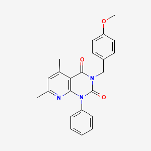 molecular formula C23H21N3O3 B4837321 3-(4-methoxybenzyl)-5,7-dimethyl-1-phenylpyrido[2,3-d]pyrimidine-2,4(1H,3H)-dione 