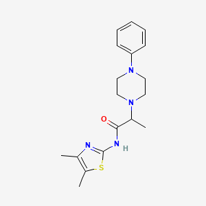 N-(4,5-dimethyl-1,3-thiazol-2-yl)-2-(4-phenyl-1-piperazinyl)propanamide