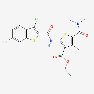 ethyl 2-{[(3,6-dichloro-1-benzothien-2-yl)carbonyl]amino}-5-[(dimethylamino)carbonyl]-4-methyl-3-thiophenecarboxylate