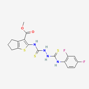 methyl 2-{[(2-{[(2,4-difluorophenyl)amino]carbonothioyl}hydrazino)carbonothioyl]amino}-5,6-dihydro-4H-cyclopenta[b]thiophene-3-carboxylate