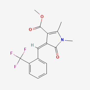 methyl 1,2-dimethyl-5-oxo-4-[2-(trifluoromethyl)benzylidene]-4,5-dihydro-1H-pyrrole-3-carboxylate