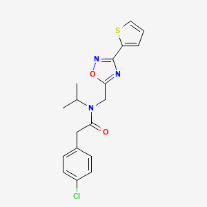 2-(4-chlorophenyl)-N-isopropyl-N-{[3-(2-thienyl)-1,2,4-oxadiazol-5-yl]methyl}acetamide