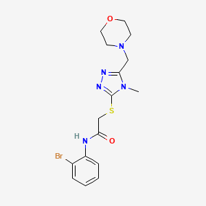 molecular formula C16H20BrN5O2S B4837432 N-(2-bromophenyl)-2-{[4-methyl-5-(4-morpholinylmethyl)-4H-1,2,4-triazol-3-yl]thio}acetamide 
