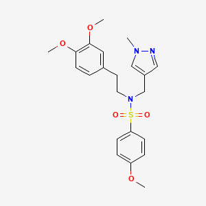 N-[2-(3,4-dimethoxyphenyl)ethyl]-4-methoxy-N-[(1-methyl-1H-pyrazol-4-yl)methyl]benzenesulfonamide