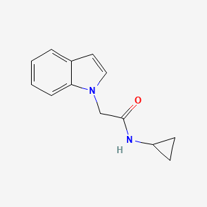 molecular formula C13H14N2O B4837460 N-cyclopropyl-2-(1H-indol-1-yl)acetamide 