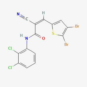 molecular formula C14H6Br2Cl2N2OS B4837467 2-cyano-3-(4,5-dibromo-2-thienyl)-N-(2,3-dichlorophenyl)acrylamide 