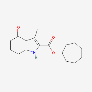 cycloheptyl 3-methyl-4-oxo-4,5,6,7-tetrahydro-1H-indole-2-carboxylate