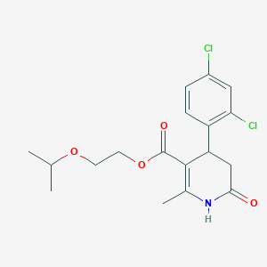 molecular formula C18H21Cl2NO4 B4837505 2-isopropoxyethyl 4-(2,4-dichlorophenyl)-2-methyl-6-oxo-1,4,5,6-tetrahydro-3-pyridinecarboxylate 