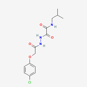 molecular formula C14H18ClN3O4 B4837510 2-{2-[(4-chlorophenoxy)acetyl]hydrazino}-N-isobutyl-2-oxoacetamide 