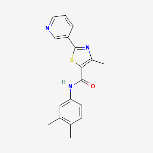 N-(3,4-dimethylphenyl)-4-methyl-2-(3-pyridinyl)-1,3-thiazole-5-carboxamide