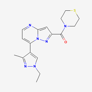 7-(1-ethyl-3-methyl-1H-pyrazol-4-yl)-2-(4-thiomorpholinylcarbonyl)pyrazolo[1,5-a]pyrimidine
