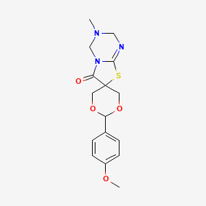 2-(4-methoxyphenyl)-3'-methyl-3',4'-dihydro-2'H-spiro[1,3-dioxane-5,7'-[1,3]thiazolo[3,2-a][1,3,5]triazin]-6'-one