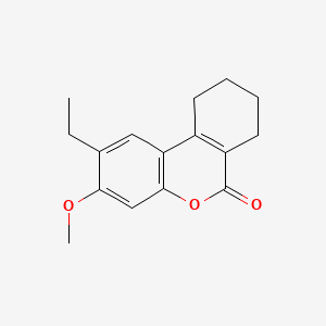 molecular formula C16H18O3 B4837600 2-ethyl-3-methoxy-7,8,9,10-tetrahydro-6H-benzo[c]chromen-6-one 