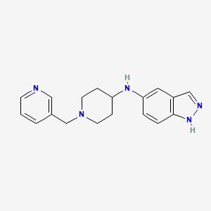 N-[1-(3-pyridinylmethyl)-4-piperidinyl]-1H-indazol-5-amine bis(trifluoroacetate)