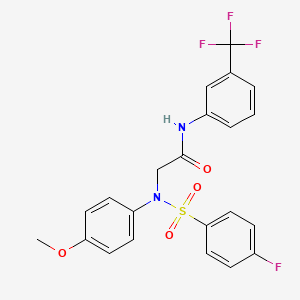 N~2~-[(4-fluorophenyl)sulfonyl]-N~2~-(4-methoxyphenyl)-N-[3-(trifluoromethyl)phenyl]glycinamide