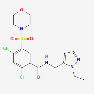 2,4-dichloro-N-[(1-ethyl-1H-pyrazol-5-yl)methyl]-5-(4-morpholinylsulfonyl)benzamide