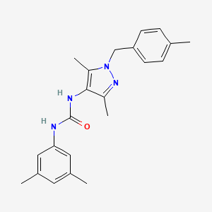 molecular formula C22H26N4O B4837665 N-[3,5-dimethyl-1-(4-methylbenzyl)-1H-pyrazol-4-yl]-N'-(3,5-dimethylphenyl)urea 