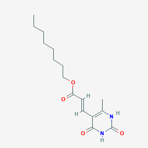 molecular formula C16H24N2O4 B4837669 octyl 3-(6-methyl-2,4-dioxo-1,2,3,4-tetrahydro-5-pyrimidinyl)acrylate 