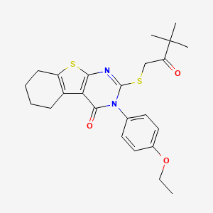 2-[(3,3-dimethyl-2-oxobutyl)sulfanyl]-3-(4-ethoxyphenyl)-5,6,7,8-tetrahydro[1]benzothieno[2,3-d]pyrimidin-4(3H)-one