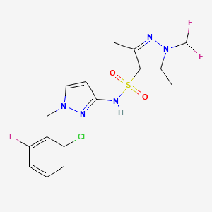 N~4~-[1-(2-CHLORO-6-FLUOROBENZYL)-1H-PYRAZOL-3-YL]-1-(DIFLUOROMETHYL)-3,5-DIMETHYL-1H-PYRAZOLE-4-SULFONAMIDE