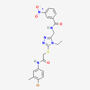 molecular formula C21H21BrN6O4S B4837703 N-{[5-({2-[(4-bromo-3-methylphenyl)amino]-2-oxoethyl}thio)-4-ethyl-4H-1,2,4-triazol-3-yl]methyl}-3-nitrobenzamide 