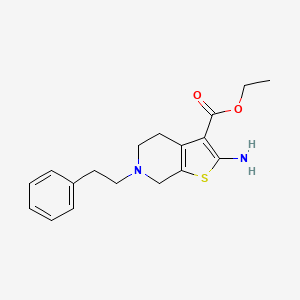 ethyl 2-amino-6-(2-phenylethyl)-4,5,6,7-tetrahydrothieno[2,3-c]pyridine-3-carboxylate