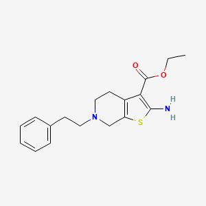 molecular formula C18H22N2O2S B4837707 ethyl 2-amino-6-(2-phenylethyl)-4,5,6,7-tetrahydrothieno[2,3-c]pyridine-3-carboxylate CAS No. 281656-94-8