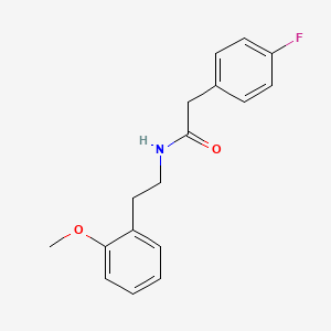 molecular formula C17H18FNO2 B4837724 2-(4-fluorophenyl)-N-[2-(2-methoxyphenyl)ethyl]acetamide 