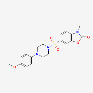 6-{[4-(4-methoxyphenyl)-1-piperazinyl]sulfonyl}-3-methyl-1,3-benzoxazol-2(3H)-one