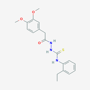 molecular formula C19H23N3O3S B4837739 2-[(3,4-dimethoxyphenyl)acetyl]-N-(2-ethylphenyl)hydrazinecarbothioamide 