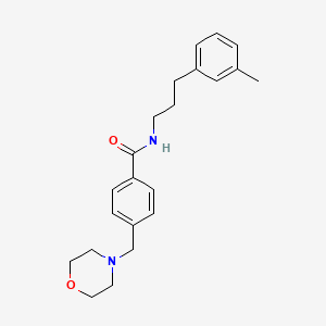 molecular formula C22H28N2O2 B4837745 N-[3-(3-methylphenyl)propyl]-4-(4-morpholinylmethyl)benzamide 