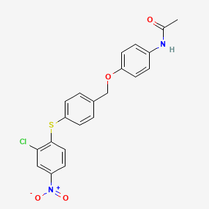 N-[4-({4-[(2-chloro-4-nitrophenyl)thio]benzyl}oxy)phenyl]acetamide