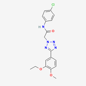molecular formula C18H18ClN5O3 B4837827 N-(4-chlorophenyl)-2-[5-(3-ethoxy-4-methoxyphenyl)-2H-tetrazol-2-yl]acetamide 