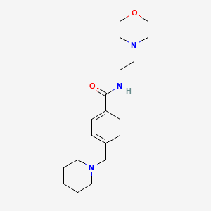molecular formula C19H29N3O2 B4837829 N-[2-(4-morpholinyl)ethyl]-4-(1-piperidinylmethyl)benzamide 