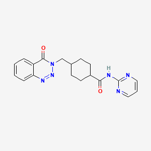 4-[(4-oxo-1,2,3-benzotriazin-3(4H)-yl)methyl]-N-2-pyrimidinylcyclohexanecarboxamide