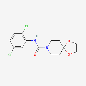 molecular formula C14H16Cl2N2O3 B4837872 N-(2,5-dichlorophenyl)-1,4-dioxa-8-azaspiro[4.5]decane-8-carboxamide 