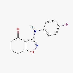 molecular formula C13H11FN2O2 B4837889 3-[(4-fluorophenyl)amino]-6,7-dihydro-1,2-benzisoxazol-4(5H)-one 