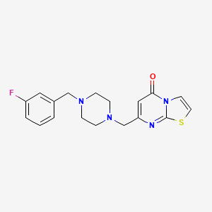 molecular formula C18H19FN4OS B4837927 7-{[4-(3-fluorobenzyl)-1-piperazinyl]methyl}-5H-[1,3]thiazolo[3,2-a]pyrimidin-5-one 