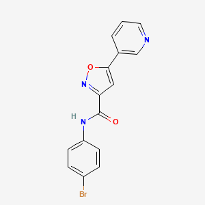 molecular formula C15H10BrN3O2 B4837941 N-(4-bromophenyl)-5-(3-pyridinyl)-3-isoxazolecarboxamide 